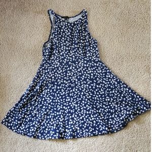 Floral Navy Blue Skater Dress